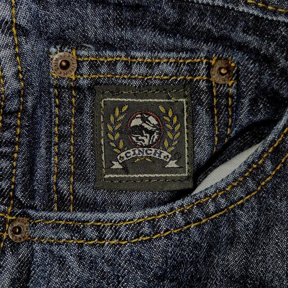 Cinch Men's Straight Jeans - Dark Blue - Picture 4 of 6